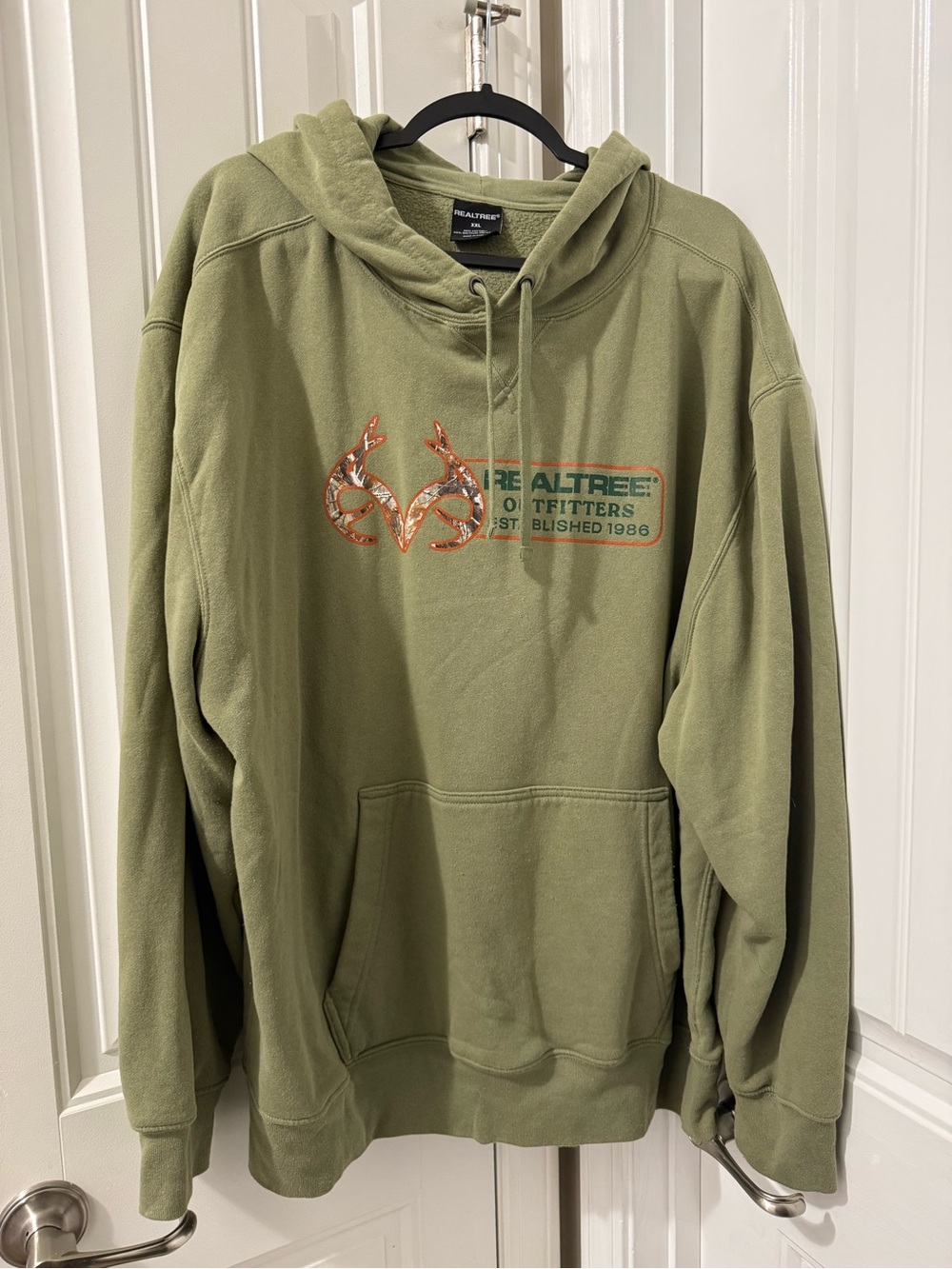 Realtree Olive Green Hoodie with Camo Antler Logo